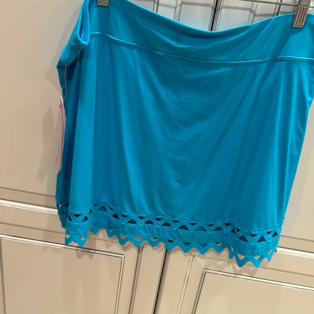 Lilly Pulitzer Blue Women's Skirt size xl Luxletic with shorts built in - Picture 8 of 10